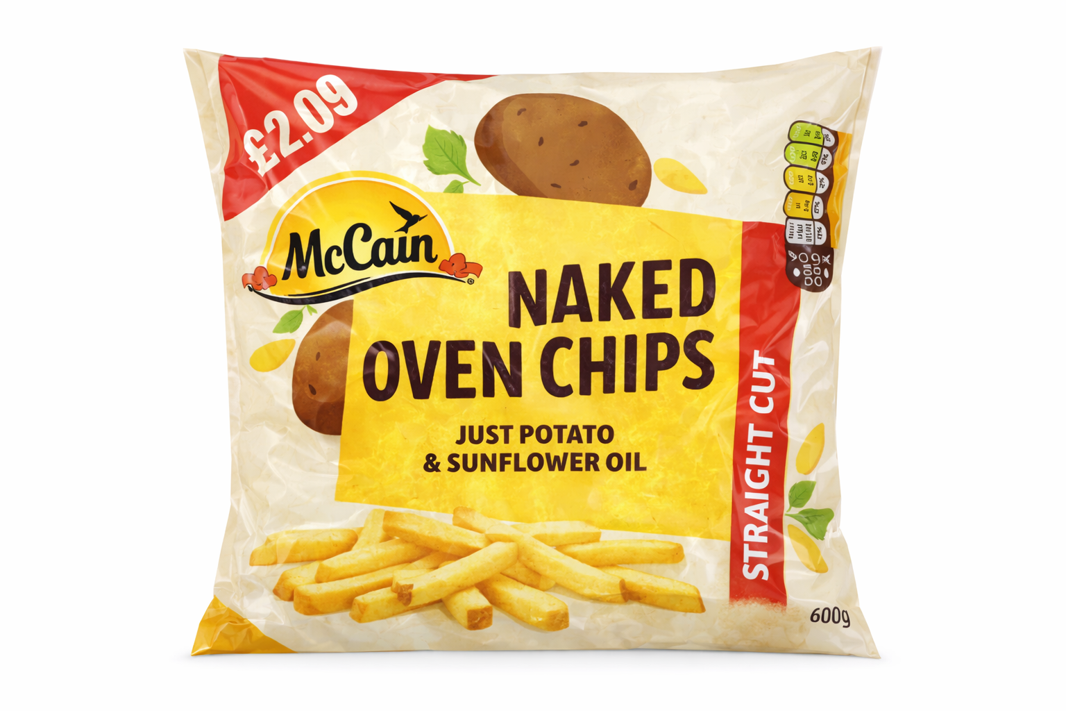 Naked oven chips