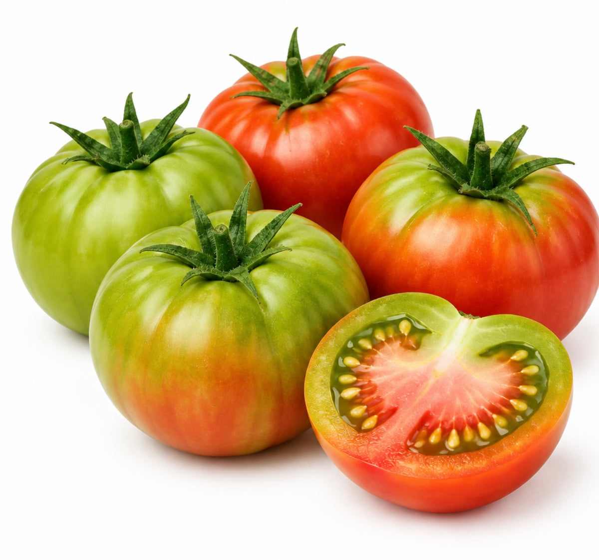 Less ripe tomato