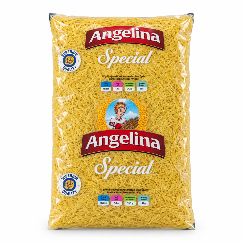Angelina Special pasta on a clean white background