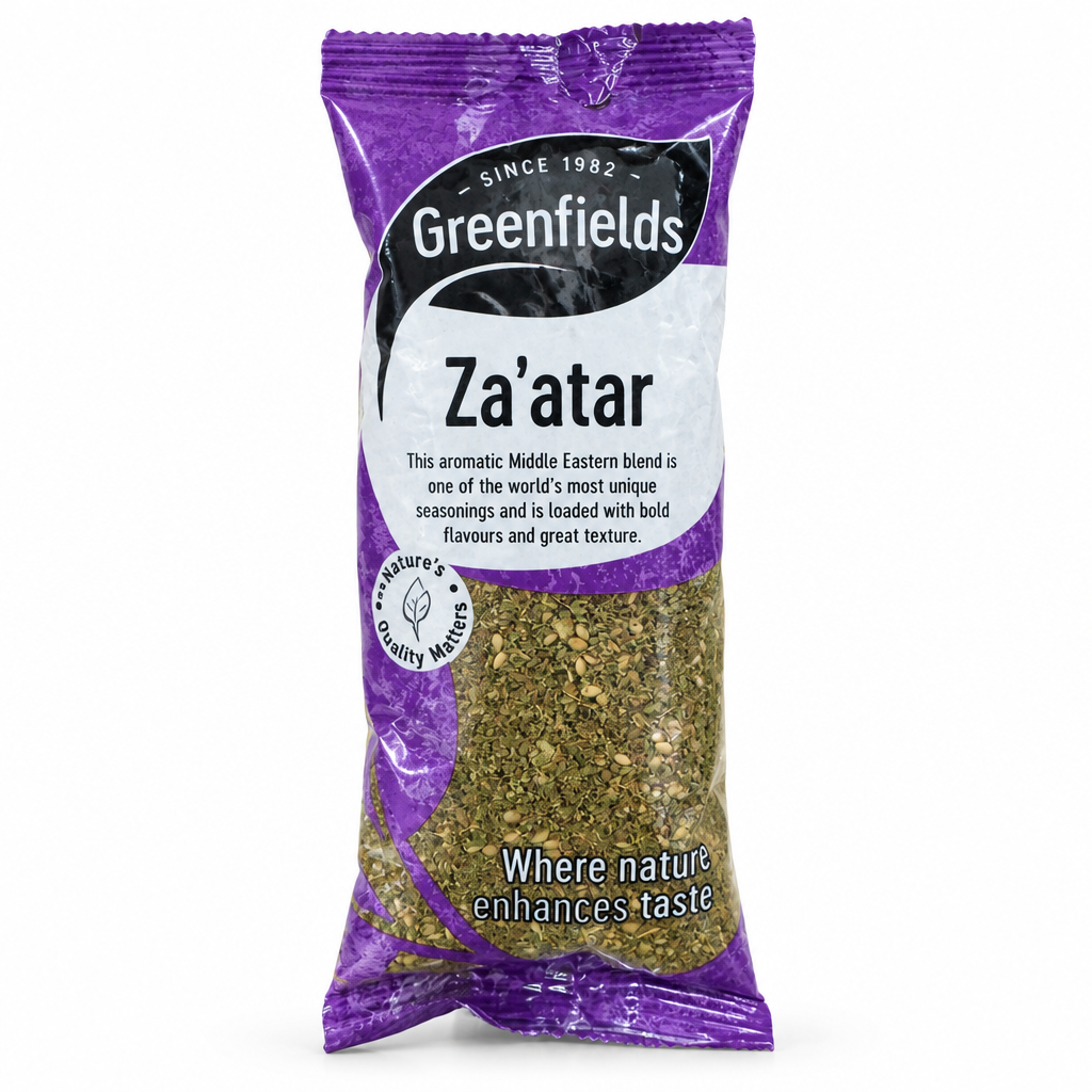 Greenfields Za’atar pouch on a clean white background