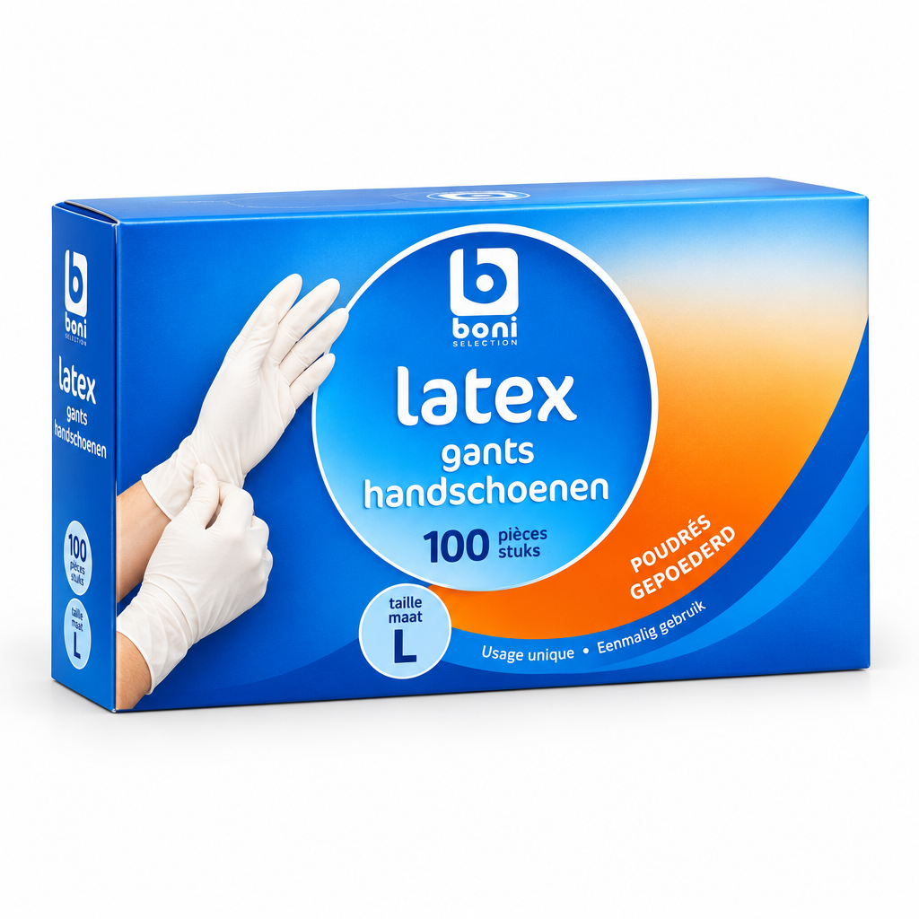 Boni Latex Gloves 100pcs – Size L