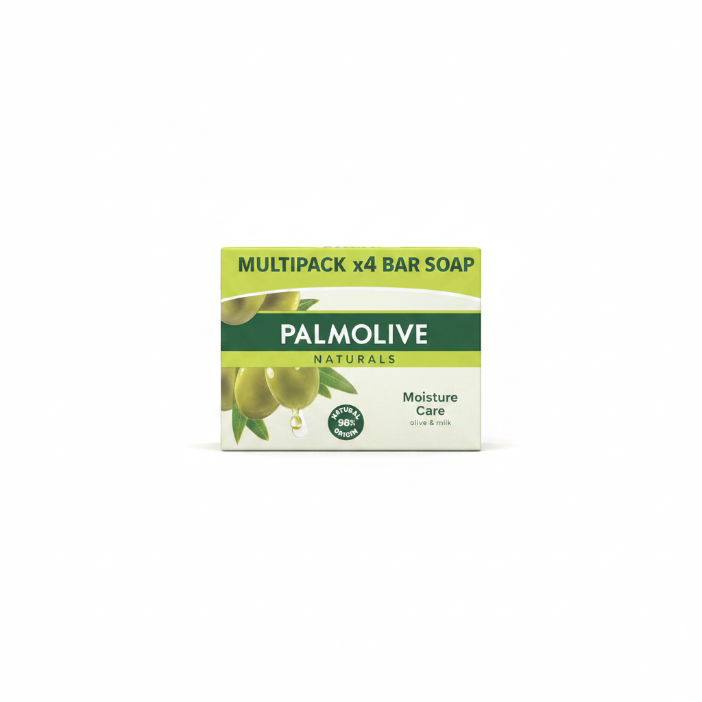 Palmolive Naturals Moisture Care Olive & Milk Bar Soap x4