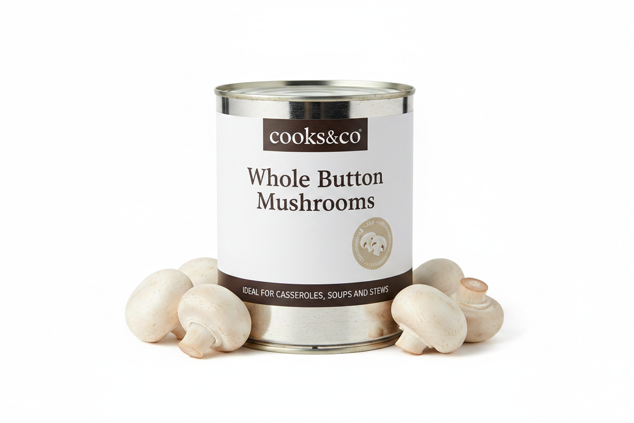 Cooks & Co Whole Button Mushrooms 2.5kg