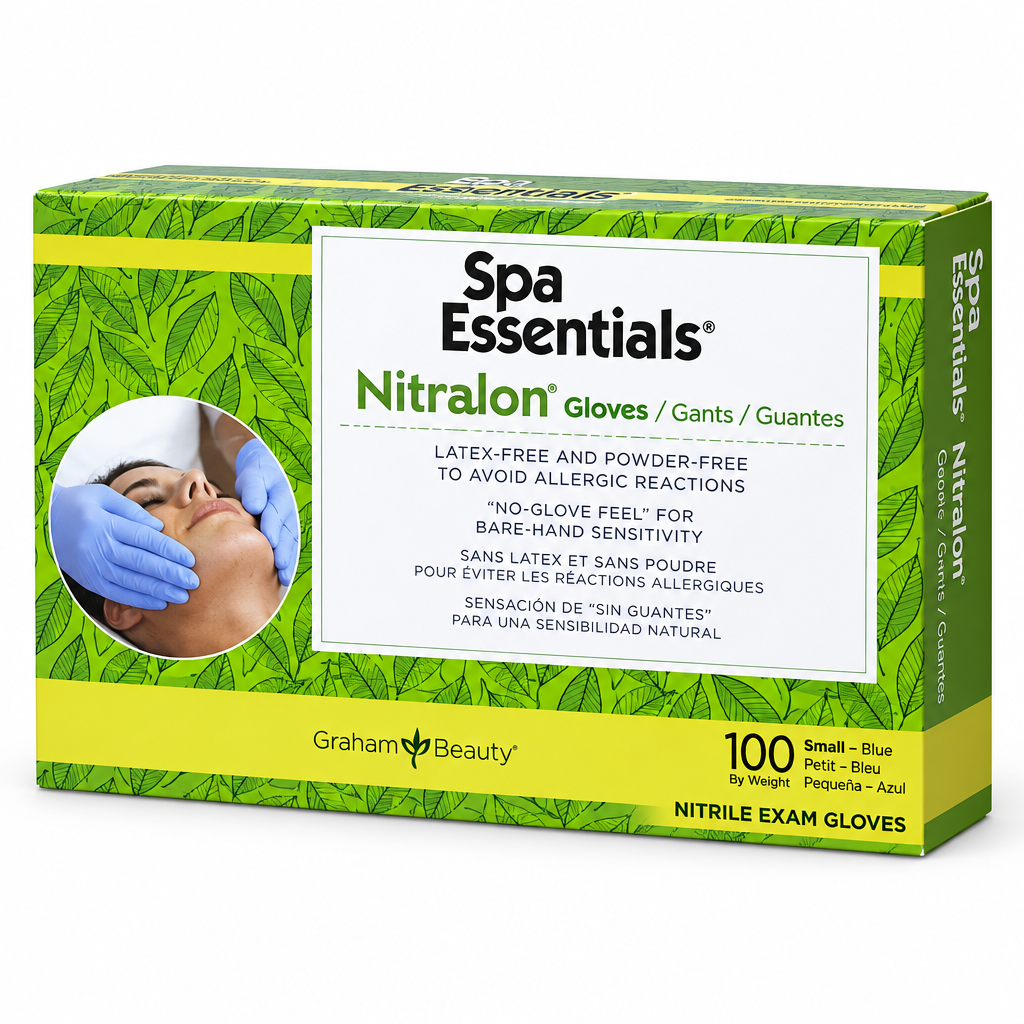 Spa Essentials Nitralon Nitrile Exam Gloves – 100 Count