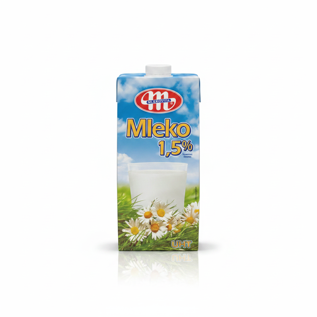 Mlekovita Mleko Semi-Skimmed UHT Milk 1.5% 1L