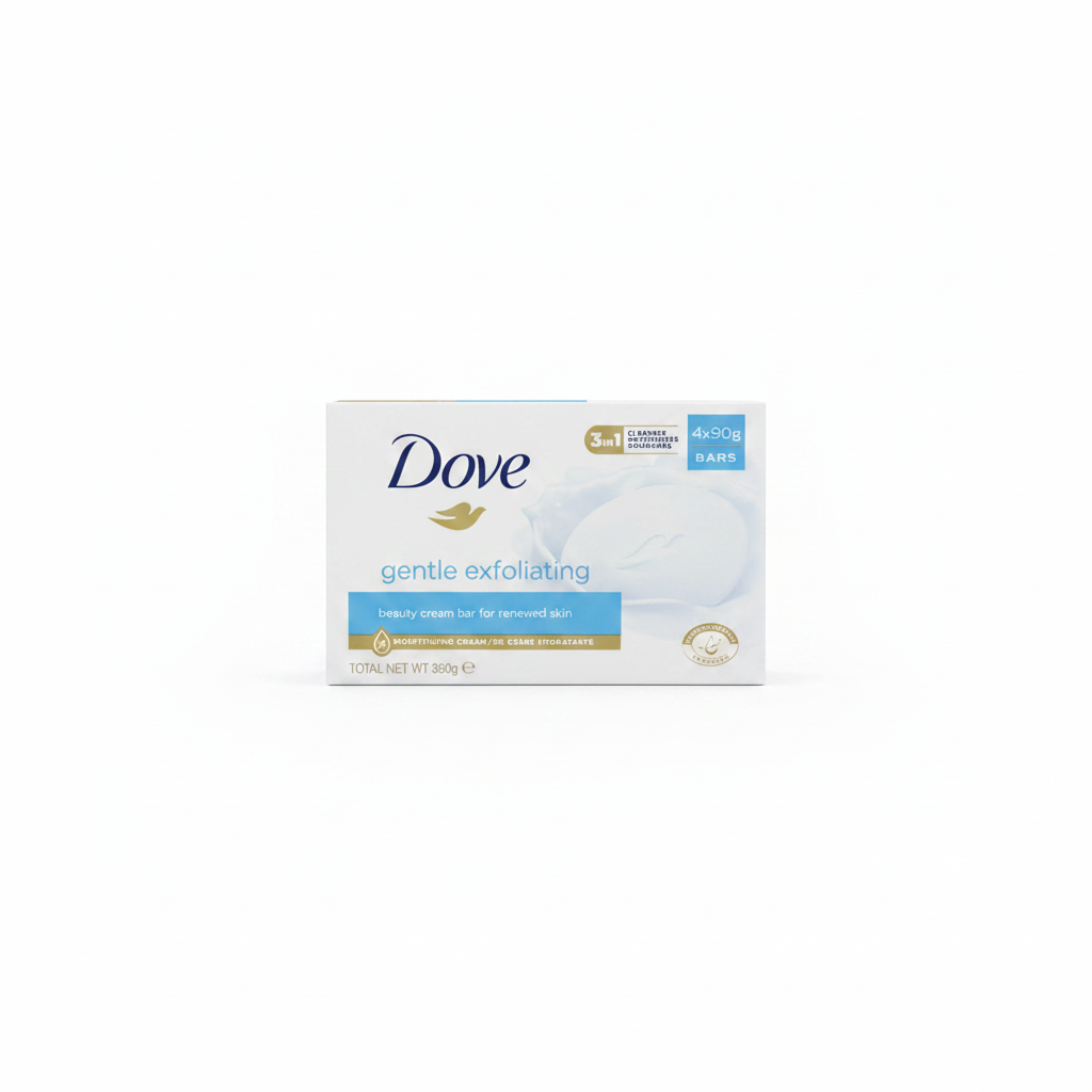 Dove Gentle Exfoliating Beauty Cream Bar 4x90g