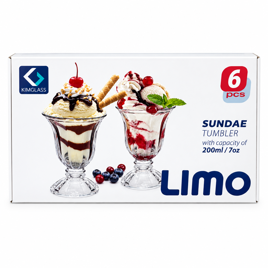 Kimglass Limo Sundae Tumbler Set of 6