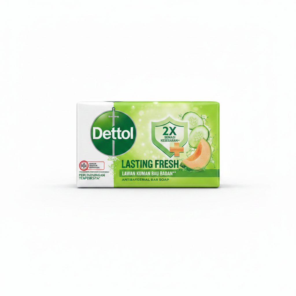Dettol Lasting Fresh Antibacterial Bar Soap – Honeydew & Cucumber