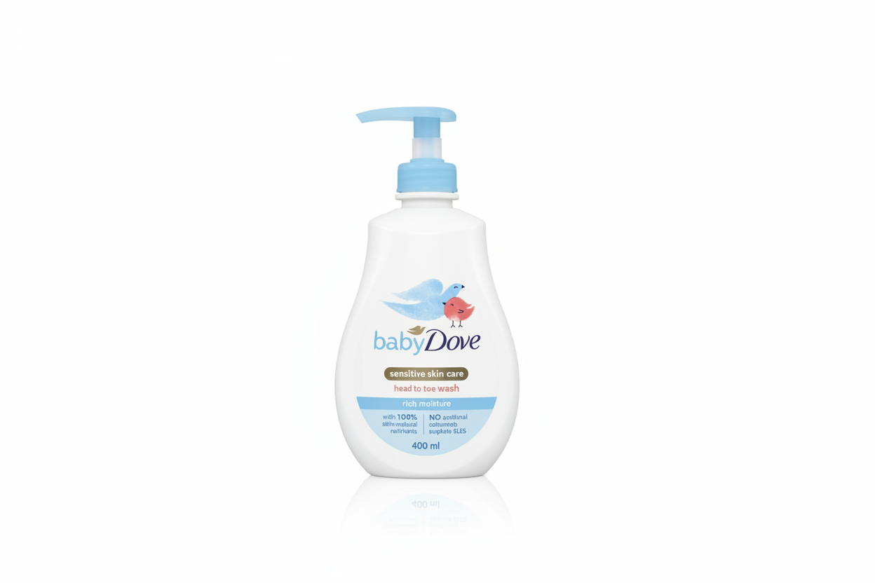 Baby Dove Sensitive Skin Care Head to Toe Wash 400ml