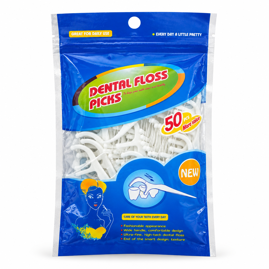 Dental Floss Picks – 50 Pack