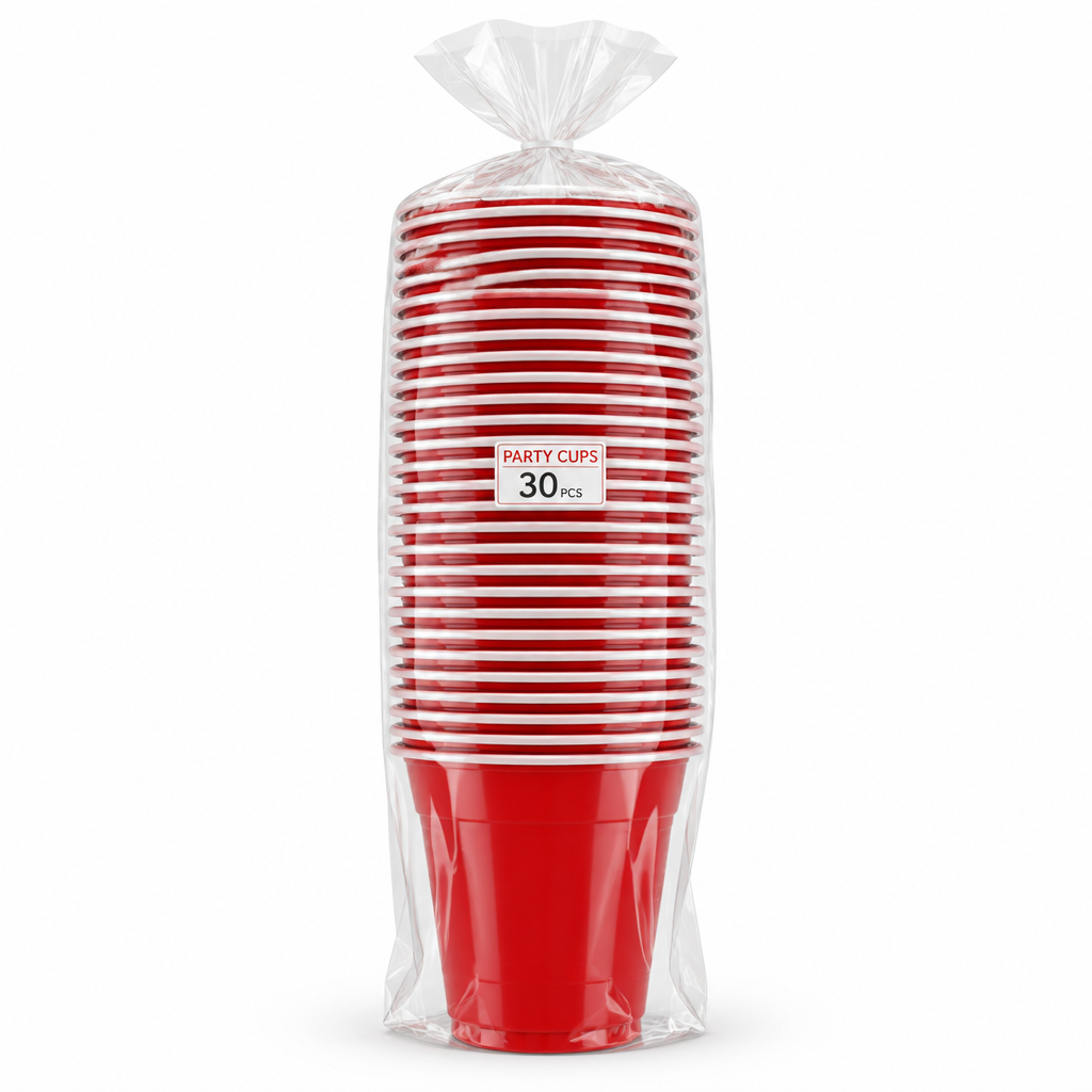 Red Plastic Party Cups (Pack)