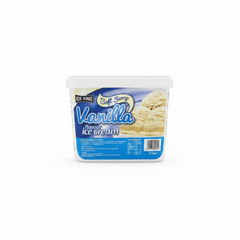 Ice King Soft Scoop Vanilla Flavour Ice Cream – 2 Litres