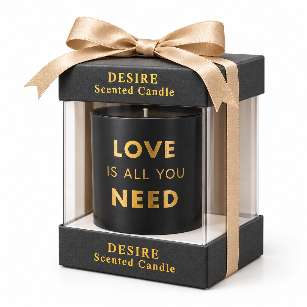 Desire Scented Candle – Love Glass Candle in Stand