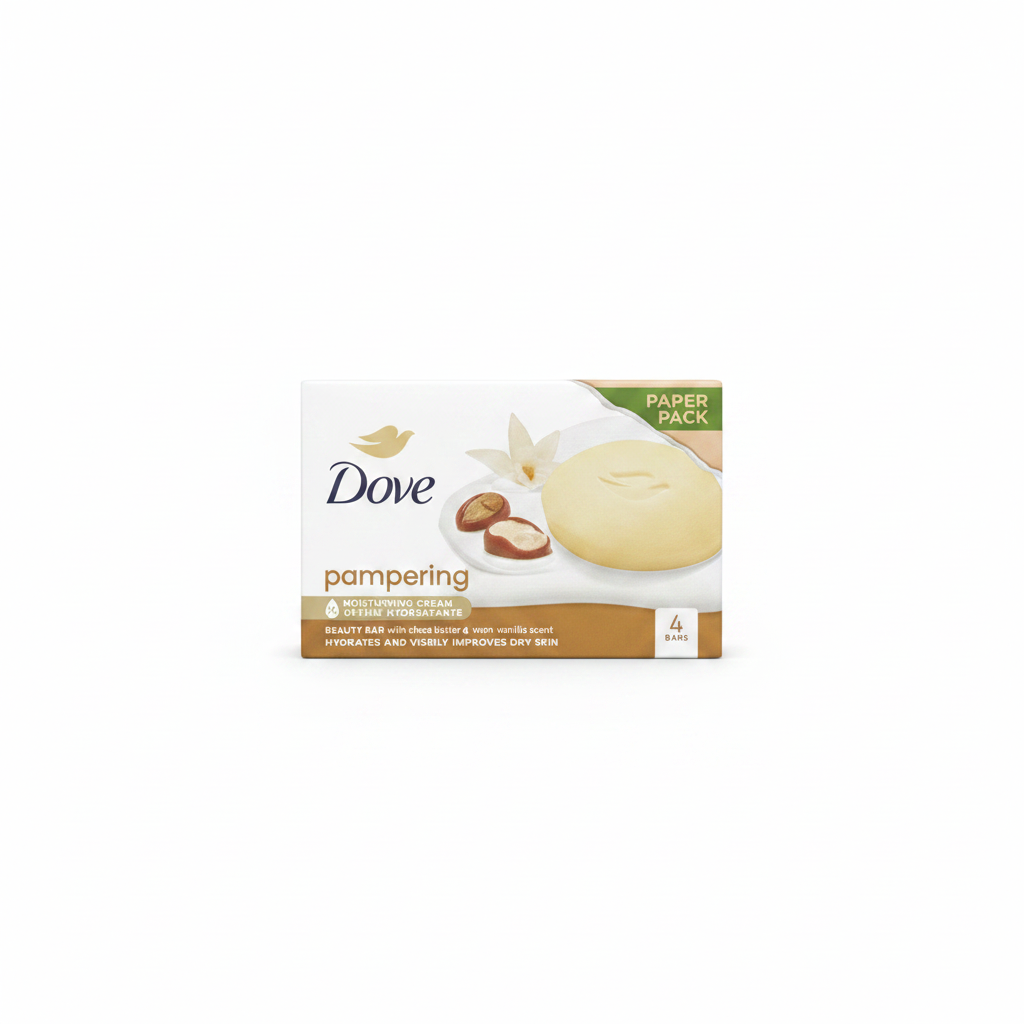 Dove Pampering Beauty Bar Shea Butter & Warm Vanilla 4 Bars