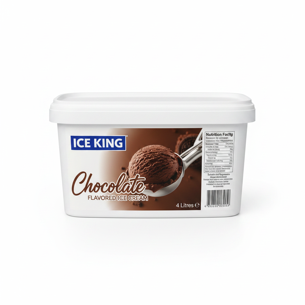 Ice King Chocolate Flavoured Ice Cream – 4 Litres