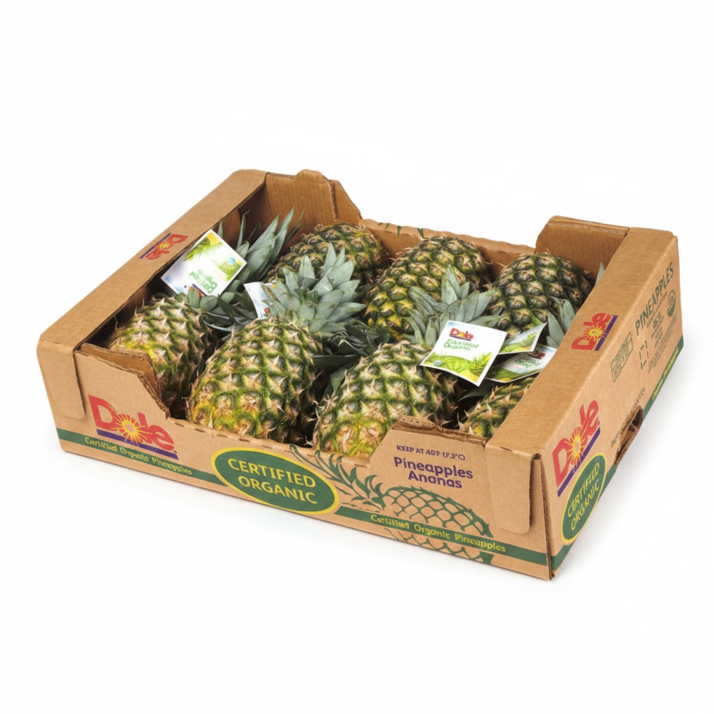 12 pieces Organic Pineapples – Full Box