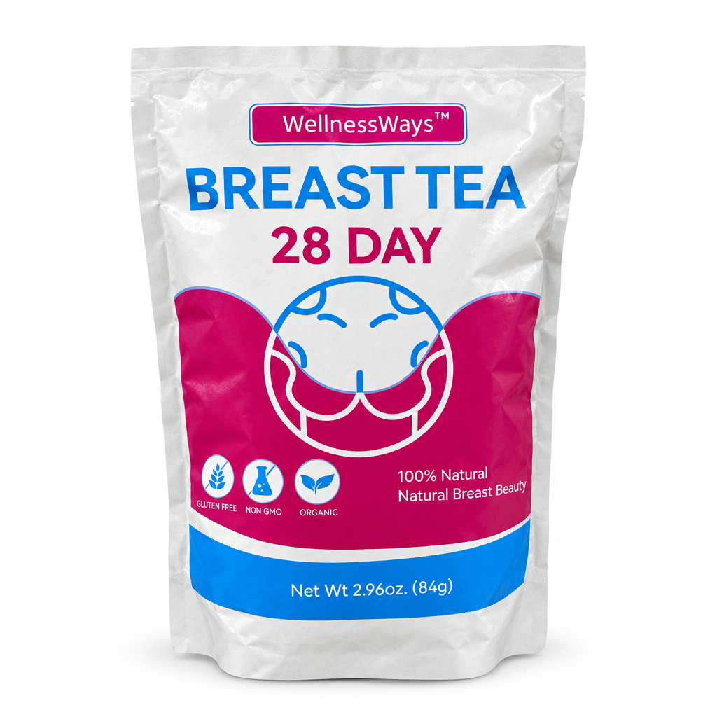 WellnessWays Breast Tea 28 Day pouch on a white background