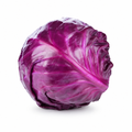 Whole red cabbage on a white background