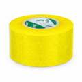 Wide bright yellow tape roll on a clean white background